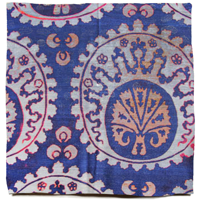 VENICE OTTOMAN BLU ROSSO
